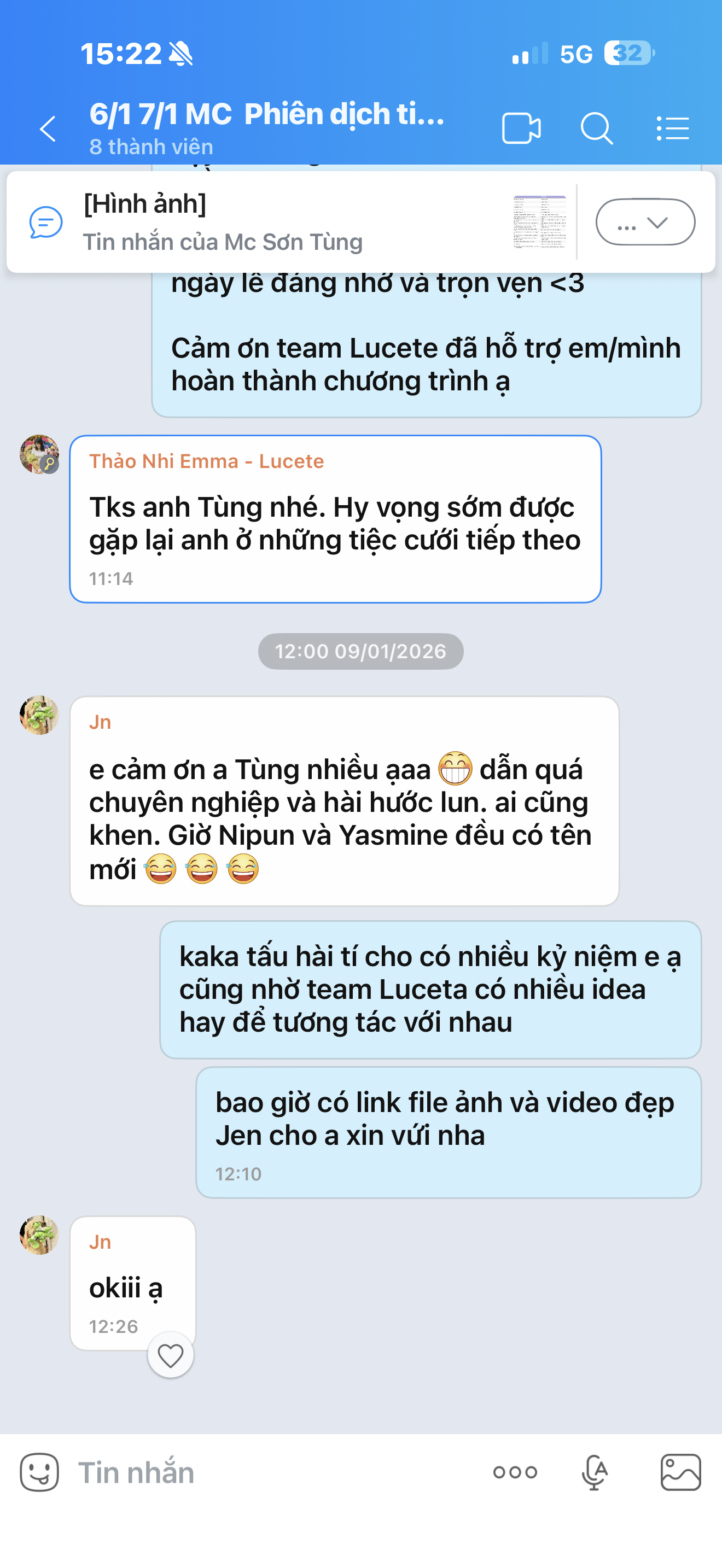 Original feedback describing the host as professional and funny