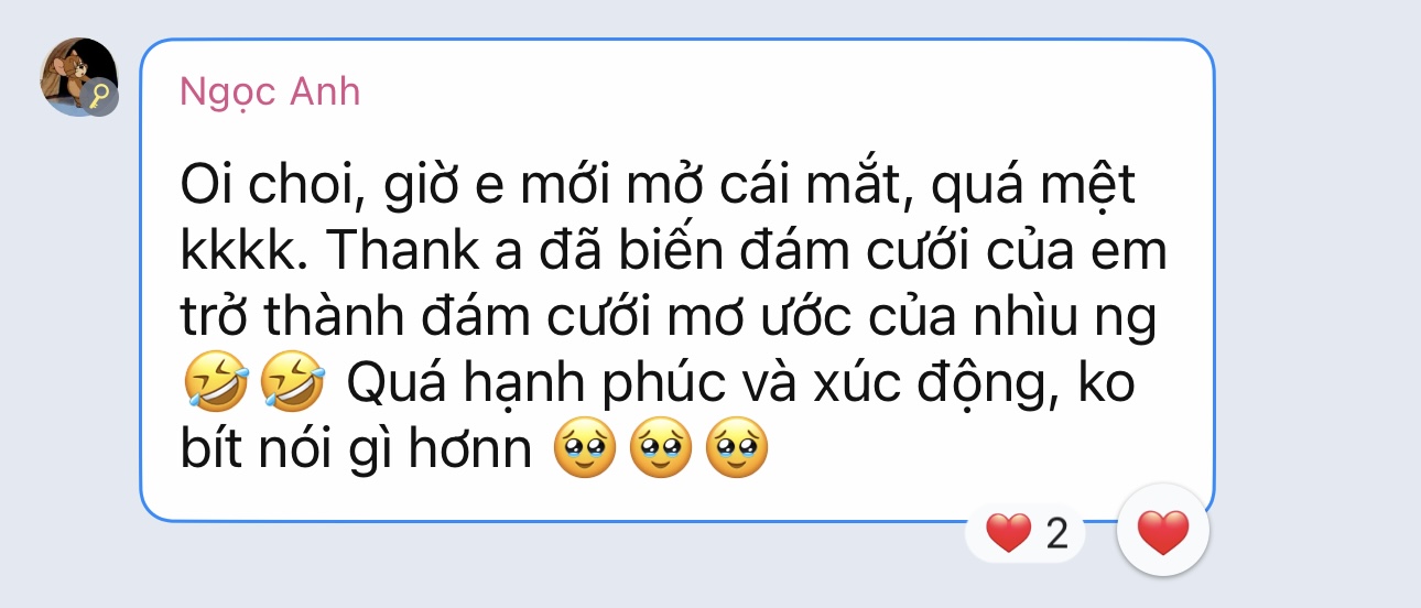 Khoảnh khắc thực tế trong lễ cưới do MC Sơn Tùng đồng hành