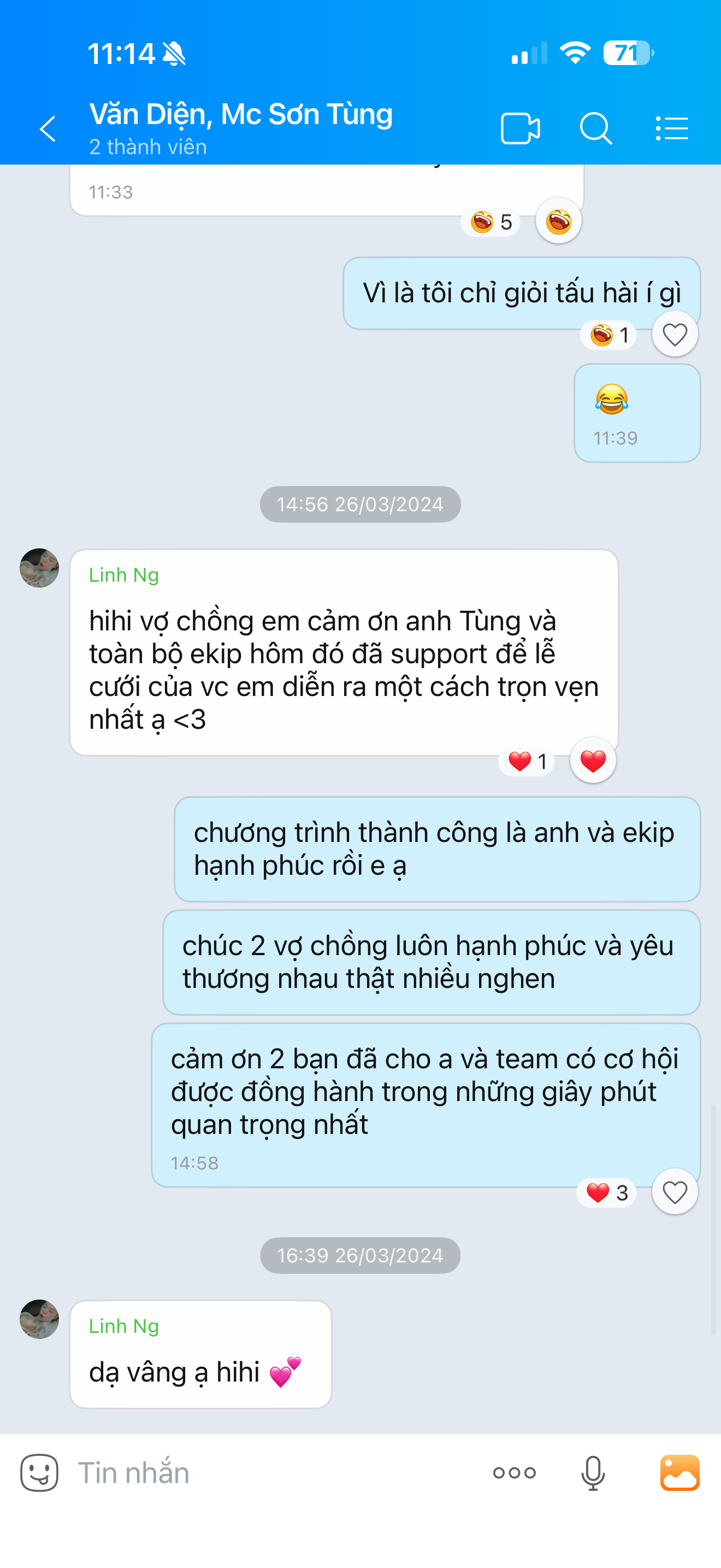 Khoảnh khắc thực tế trong lễ cưới do MC Sơn Tùng đồng hành