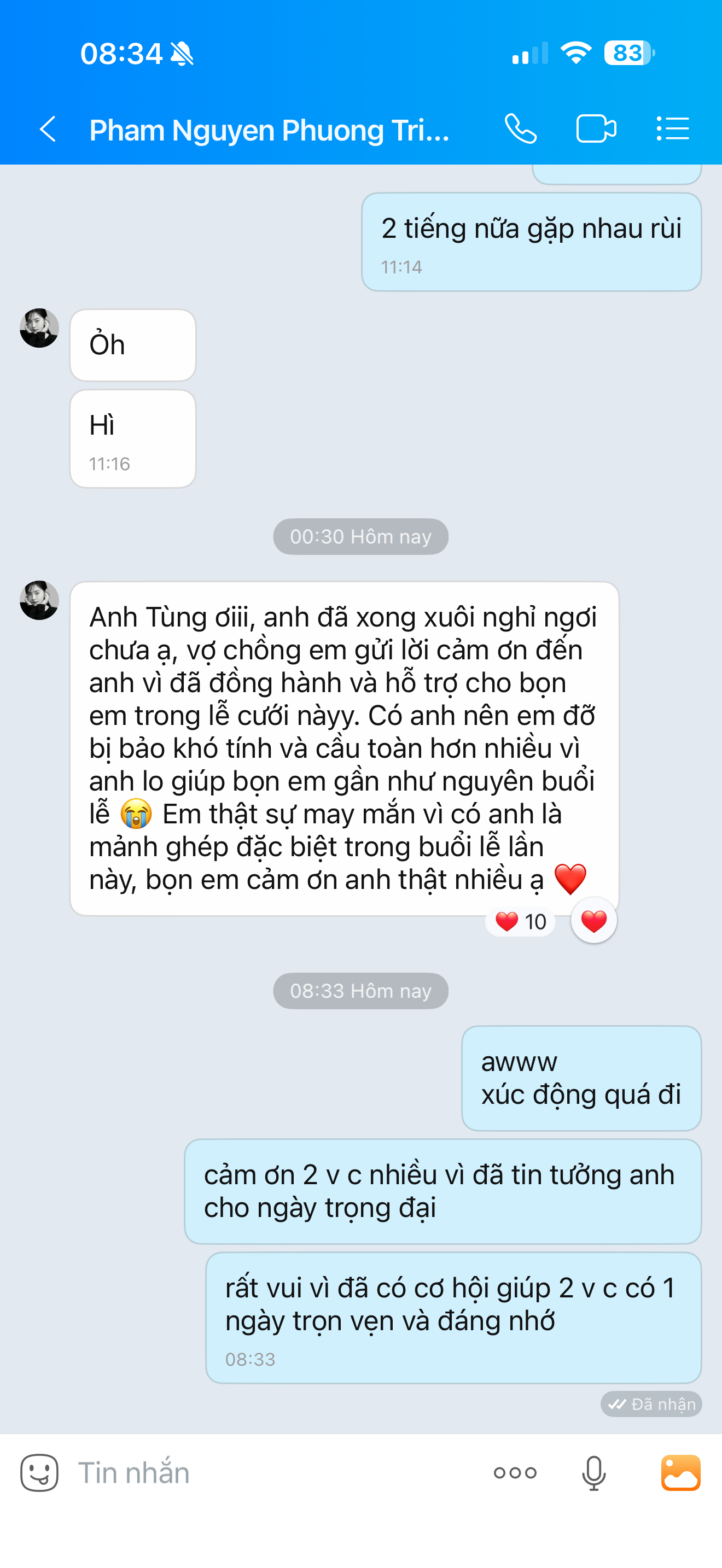 Khoảnh khắc thực tế trong lễ cưới do MC Sơn Tùng đồng hành