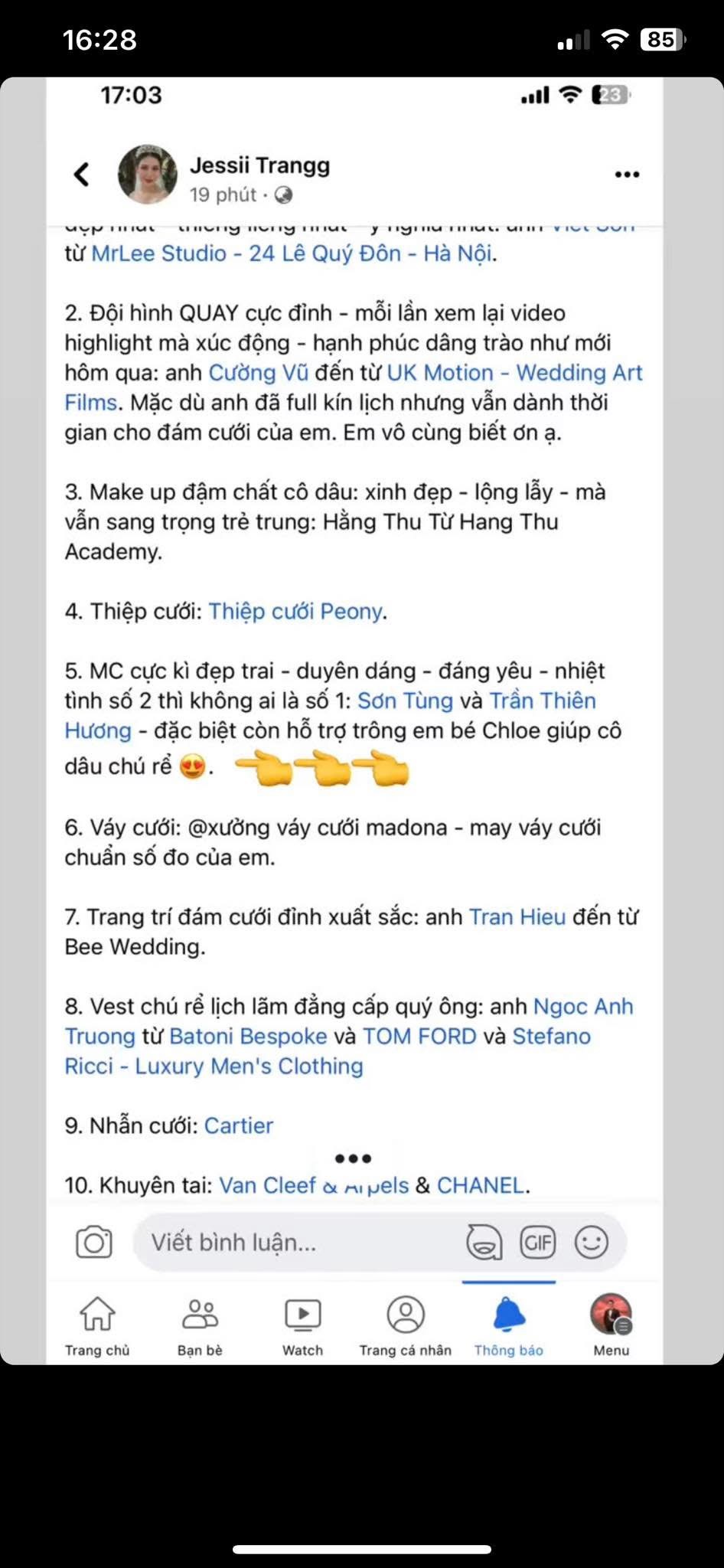 Khoảnh khắc thực tế trong lễ cưới do MC Sơn Tùng đồng hành
