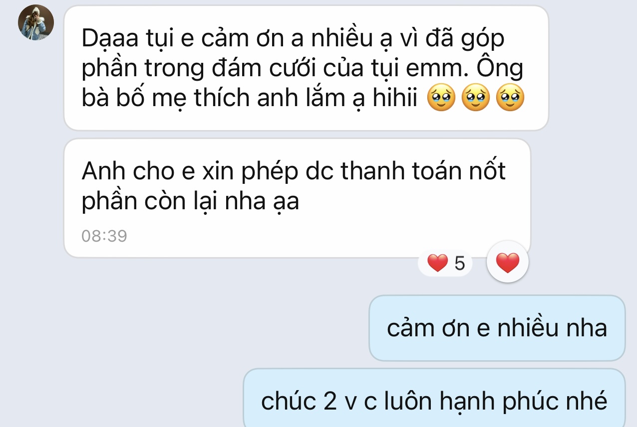 Khoảnh khắc thực tế trong lễ cưới do MC Sơn Tùng đồng hành